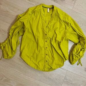 Anthropologie Pilcro Chartreuse Blouse